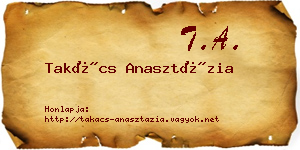 Takács Anasztázia névjegykártya